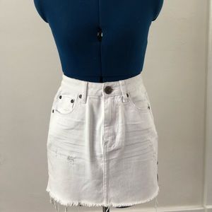 One Teaspoon White Beaty HW 2020 Mini Skirt